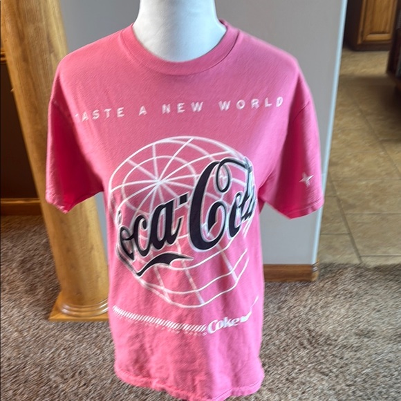 Coca Cola Tops - Coca Cola Pink Graphic Short Sleeve T-Shirt
